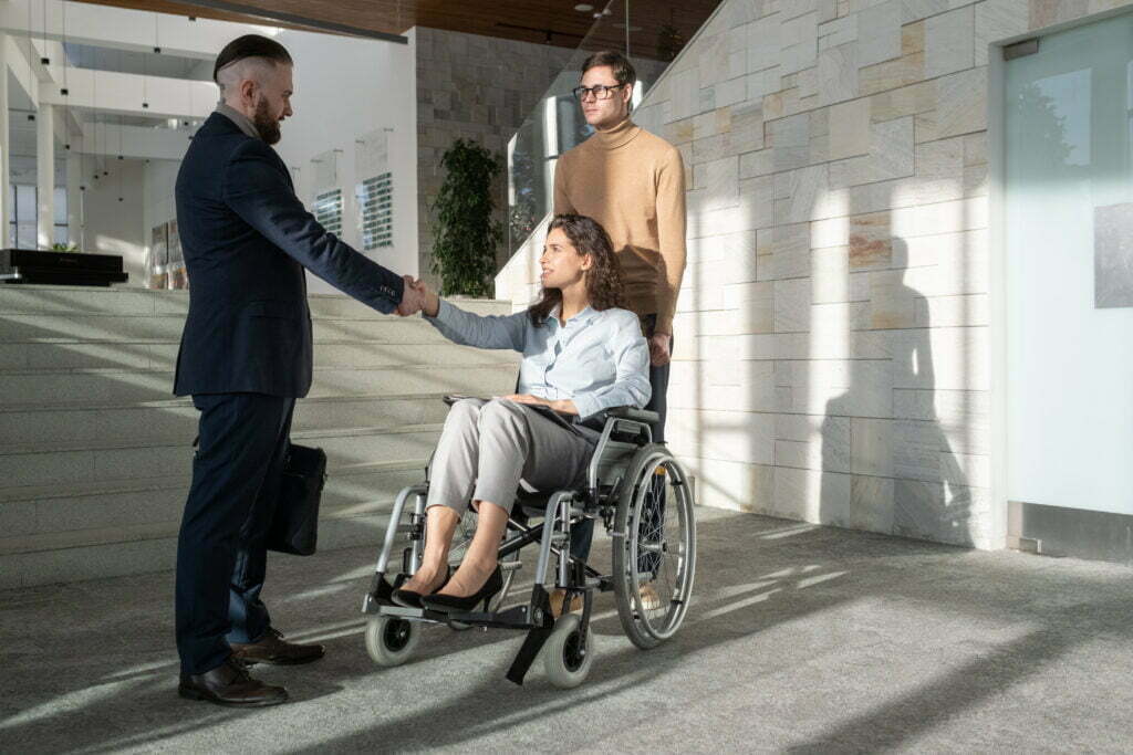 Woman With Disability Sitting In Wheelchair While 2022 02 23 02 04 10 Utc 1024x683