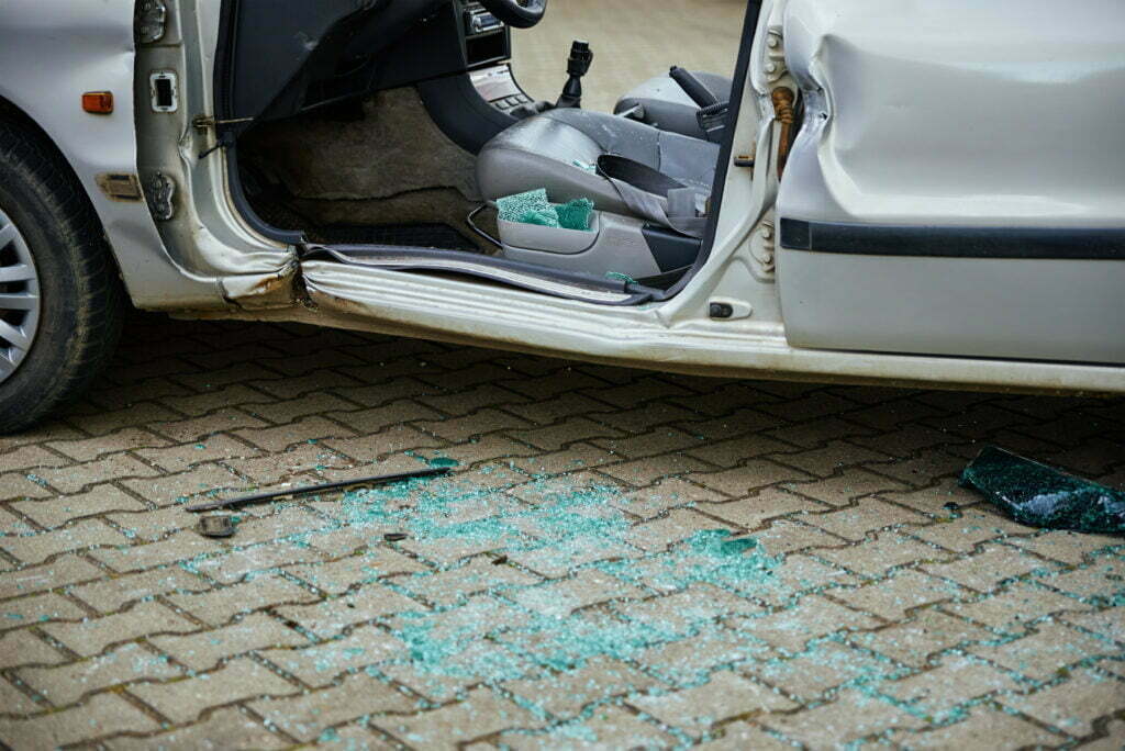 Third Party Personal Injury Case and Workers Comp Claim: Would They Really Affect Each Other? Crashed Car After Traffic Accident On Road 2022 10 27 23 06 56 Utc 1024x684