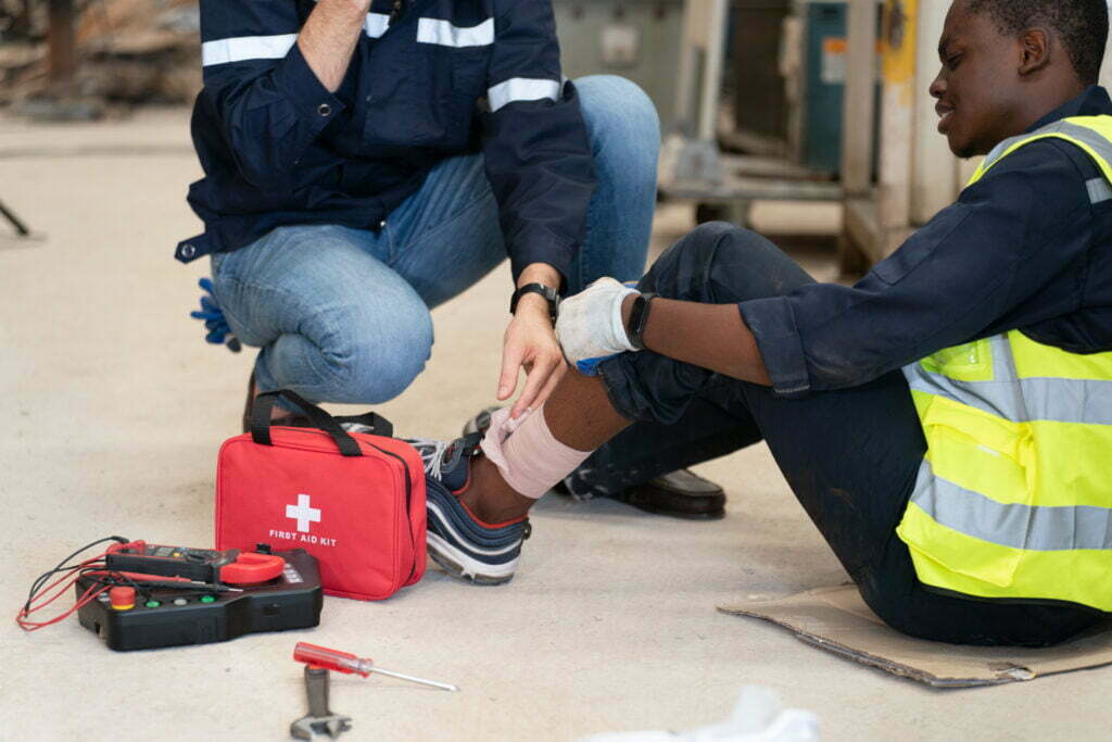4 Common Myths About Workers' Compensation Dangerous Accident In Warehouse During Work Woun 2022 11 28 18 24 46 Utc 1024x683