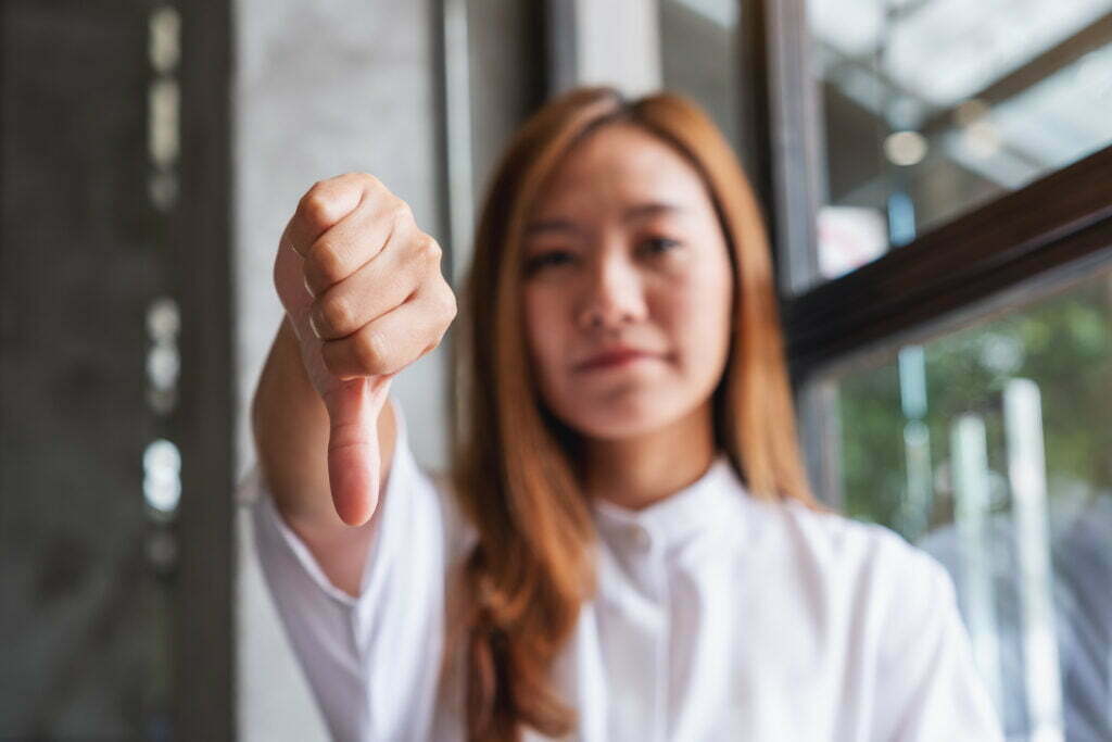 Understanding Your Rights When You Have a Nurse Case Manager A Young Woman Making Thumbs Down Hands Sign 2022 12 16 05 03 09 Utc 1024x683